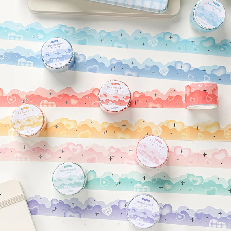 

Cute Love Heart Clouds Washi Tapes Deco Hand Account Album Diary Craft Scrapbooking DIY Masking Tape Kawaii Korean Stationery