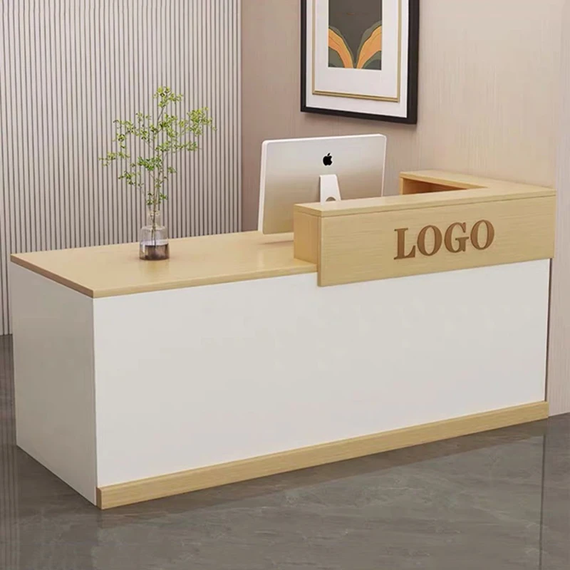 

White Restaurant Reception Desk Cash Counter Cashier Small Clinic Reception Executive Office Table Front Acrylic Bureau Pulpit