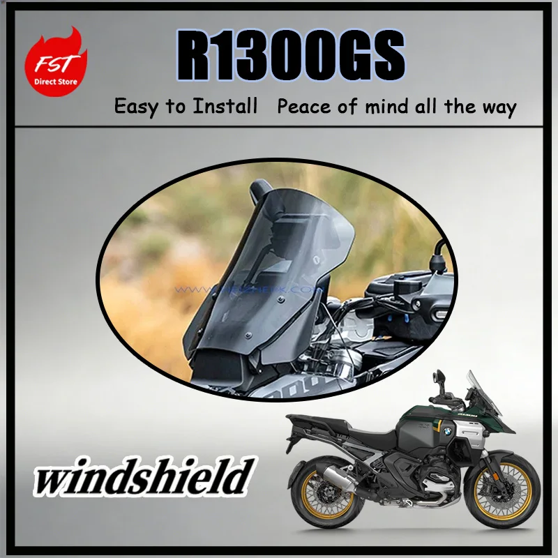 FOR R1300GS Modified Raised Windshield Premium Polycarbonate Anti-Scratch Coating Turbulence Reduction Long-Distance Comfort