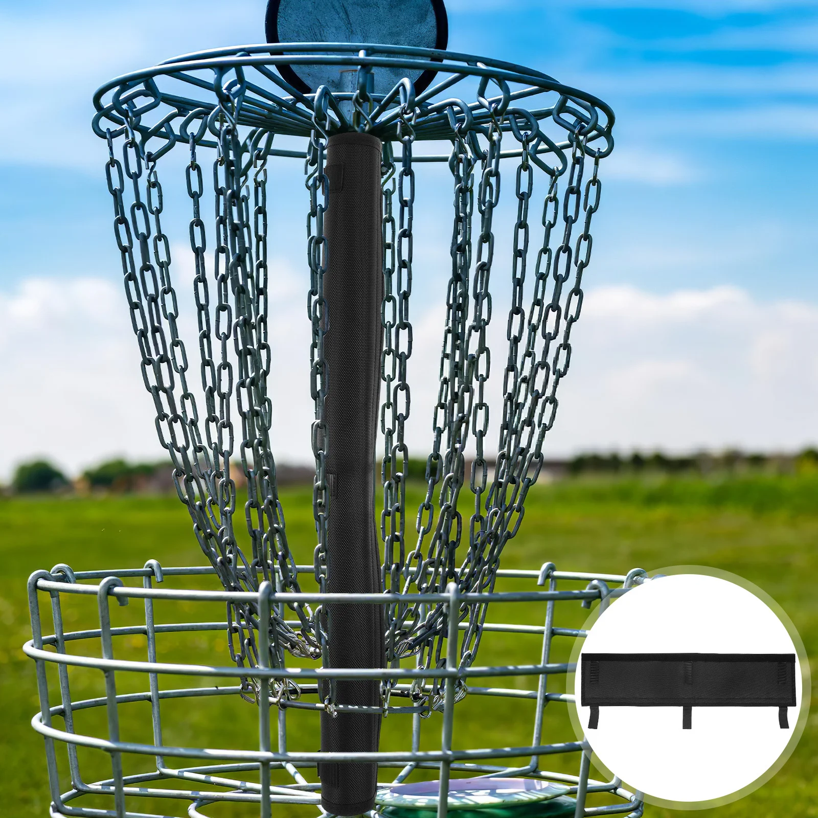 

Golf Basket Pad - Weather Resistant Disc Golf Noise Reducer for Indoor Outdoor Use - Quiet Putter Sound Dampening