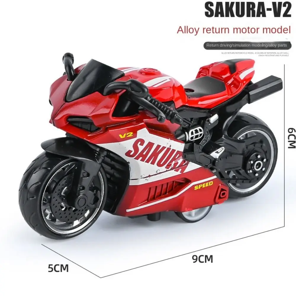 التراجع سيارة التراجع نموذج دراجة نارية سبيكة صغيرة محاكاة قاطرة نموذج محاكاة قاطرة محاكاة دراجة نارية #3