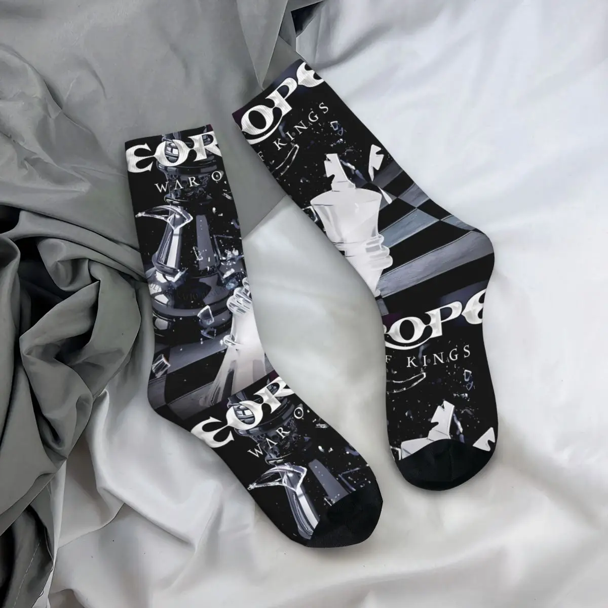 Kaus kaki kompresi pria, kaus kaki kompresi Hip Hop Punk gila uniseks e-eropa Harajuku mulus bermotif lucu baru