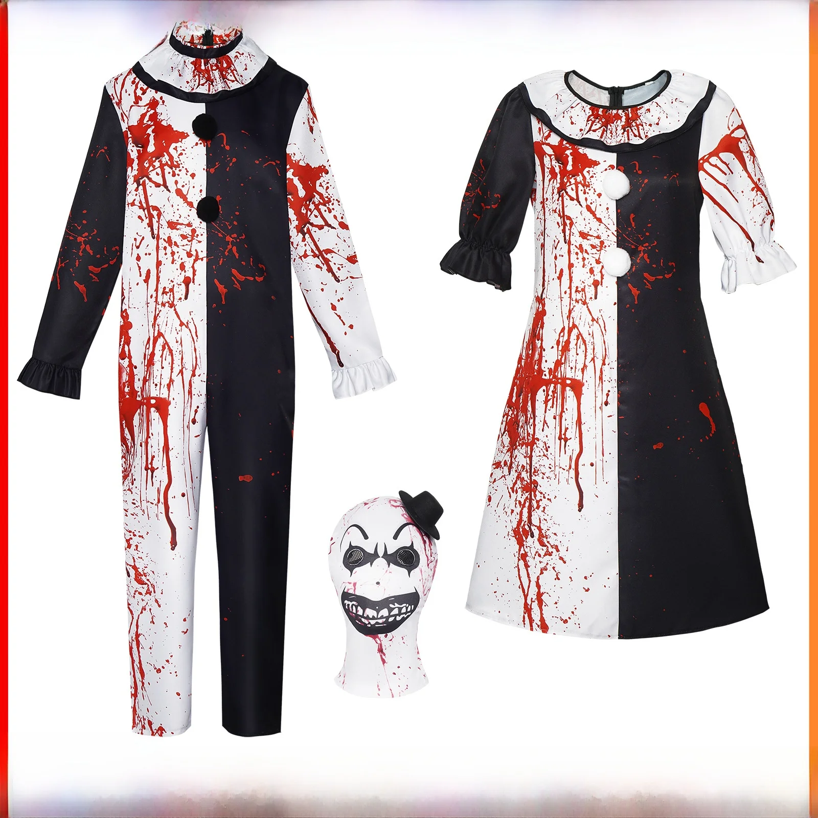 

Хэллоуин Soul Breaking Clown Косплей Костюм Bloodstain Женский этнический сценический костюм Традиционный Hanfu Женская мода