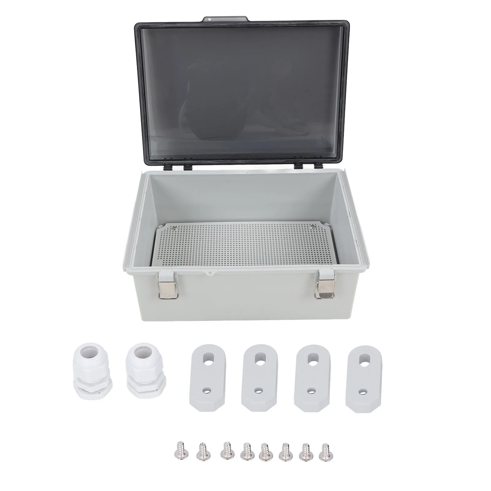 

Waterproof Electrical Junction Box Transparent Cover Weatherproof Electrical Enclosure for Outdoor Use Grey
