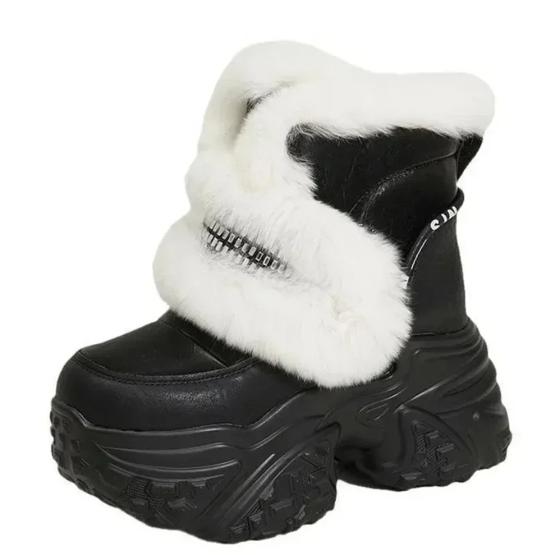 

Snow Boots Women 2025 New 10cm High Heel Winter Boots Women Platform Fashion Warm Women Ankle Boots