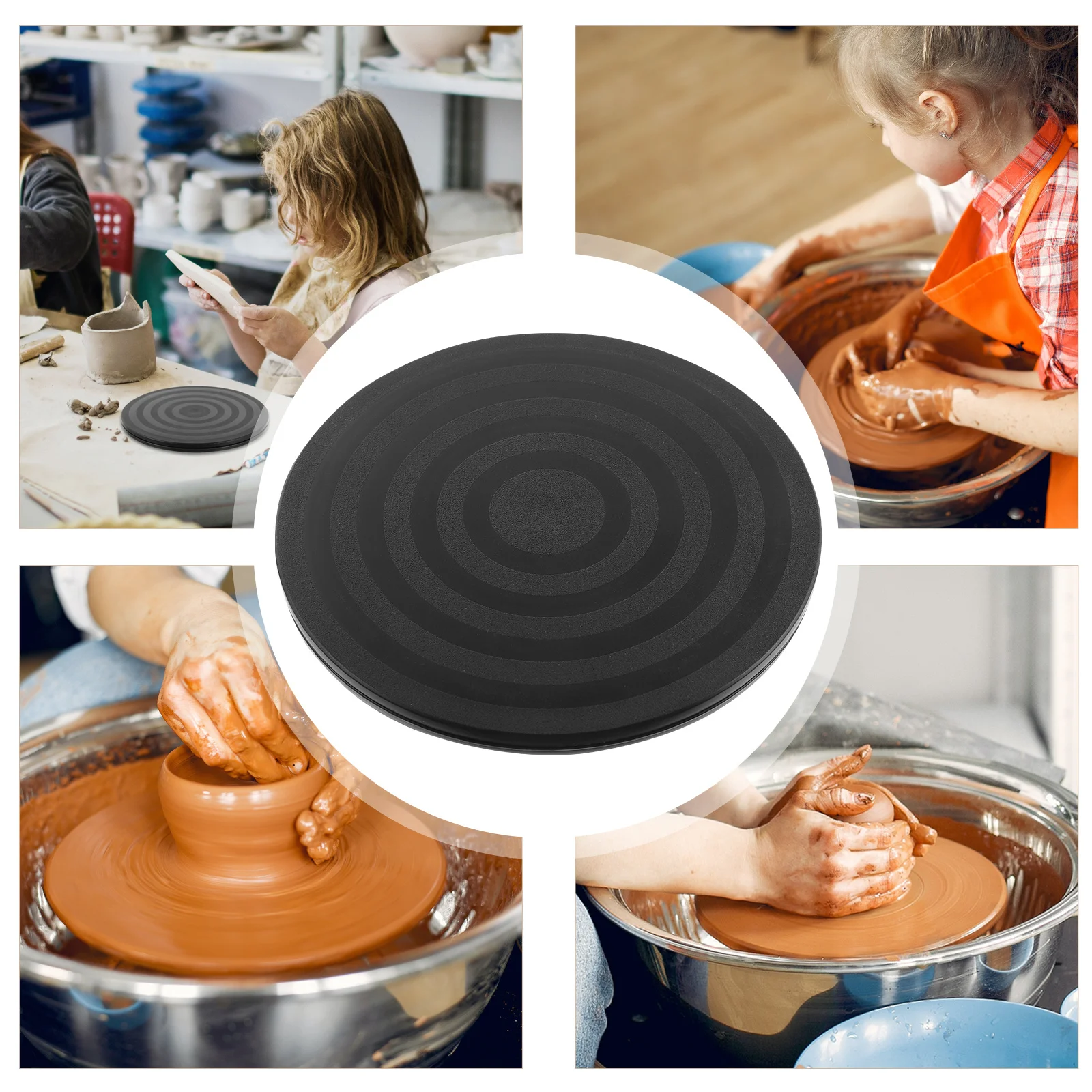 

Plastic Clay Turntable Durable Rotation Wheel for DIY Sculpture Ceramic Art Classes 360 Degree Rotating Bearing