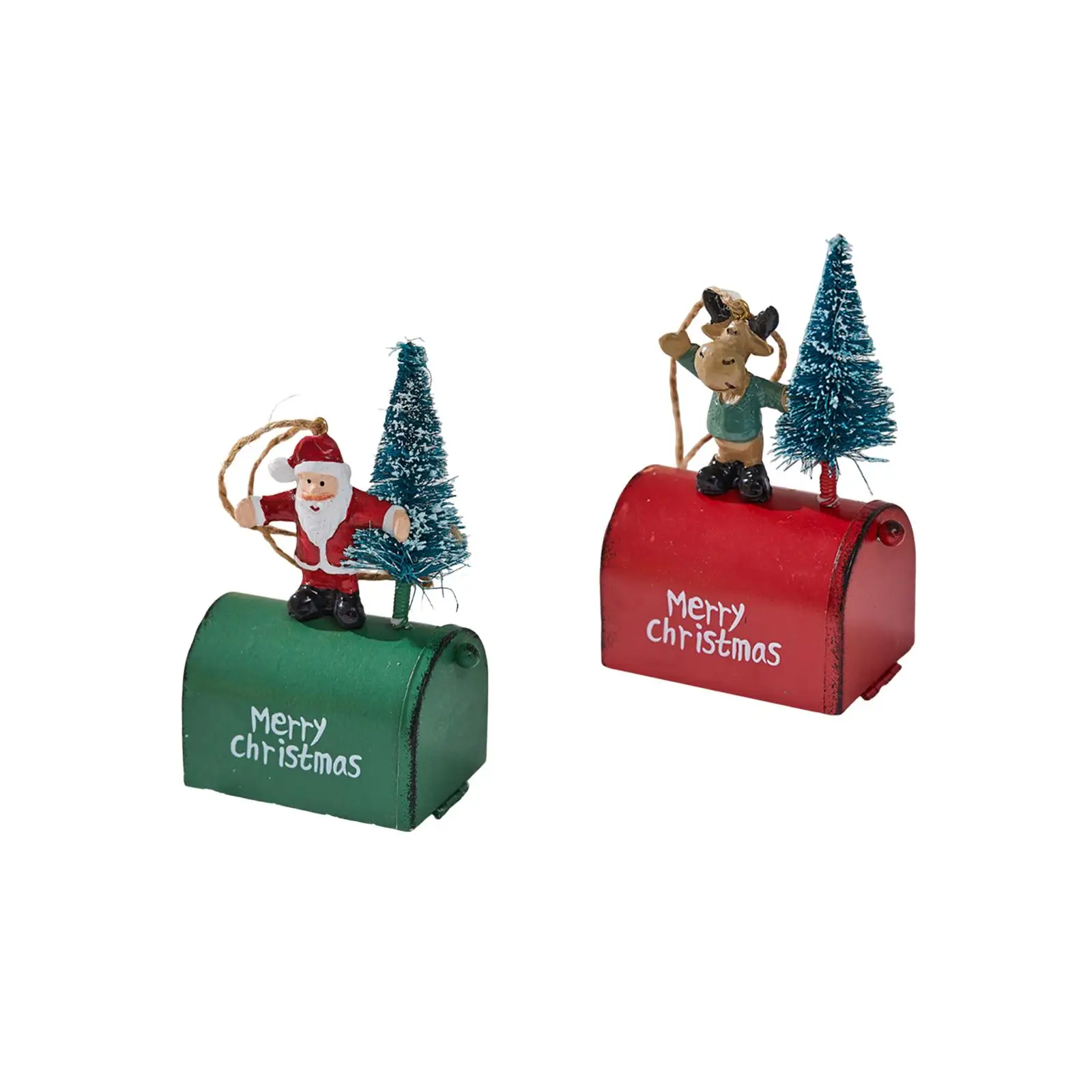 Mailbox Christmas Tree Ornaments Letter Box Pendant for Xmas Tree Fireplace