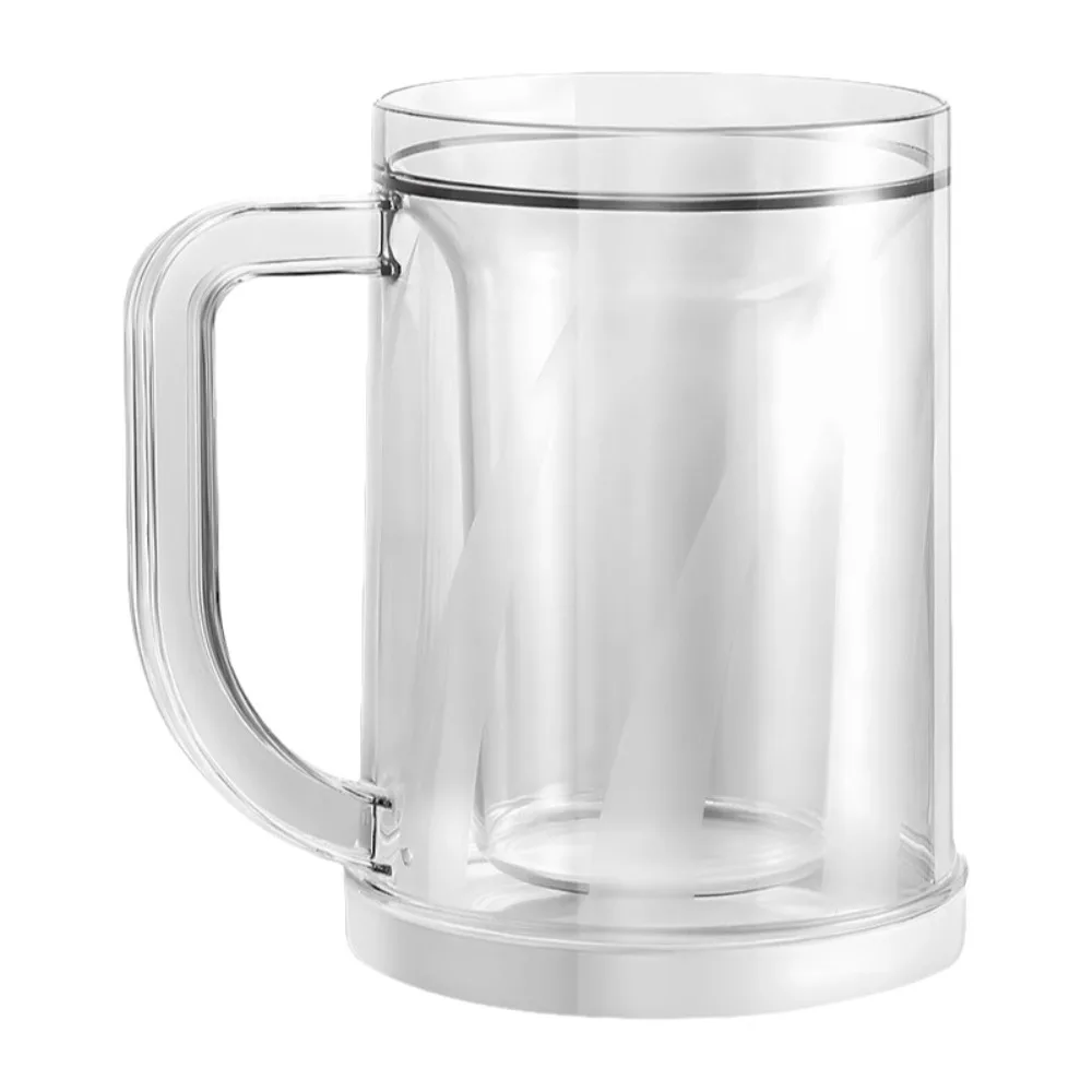 

Plastic Cold Drink Chilled Cups Washable Leak-Proof Freeze Beer Glass Transparent Large Capacity Beverage Ice Mugs Outdoor Party