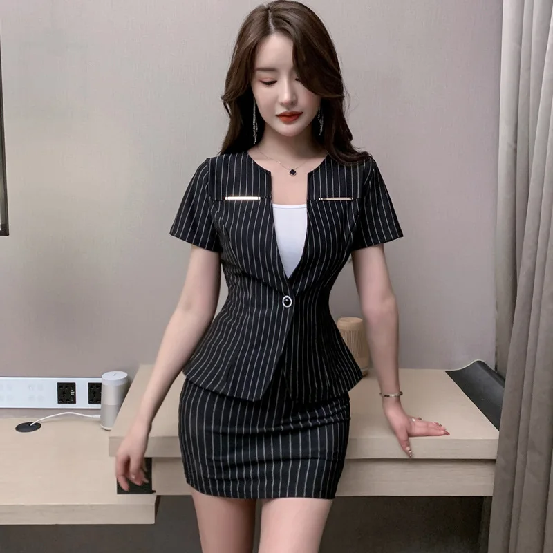 Woman Work Clothes Suit Hotel Waiter Beauty Salon Spa Massage Nail Cafe Sexy Foot Bath Sauna Technician Overall Skirt Uniform