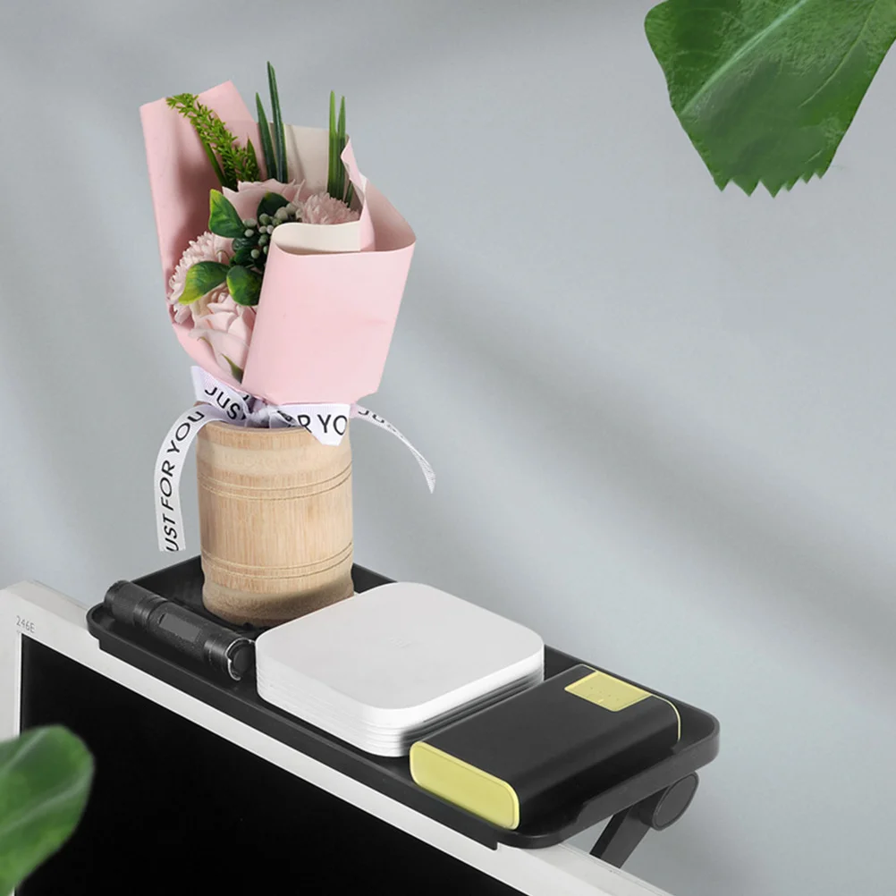 

Adjustable Display Shelf For Flat-Screen Computer Monitor, Non-Slip Foldable Riser Storage Organizer, Desktop Screen Top