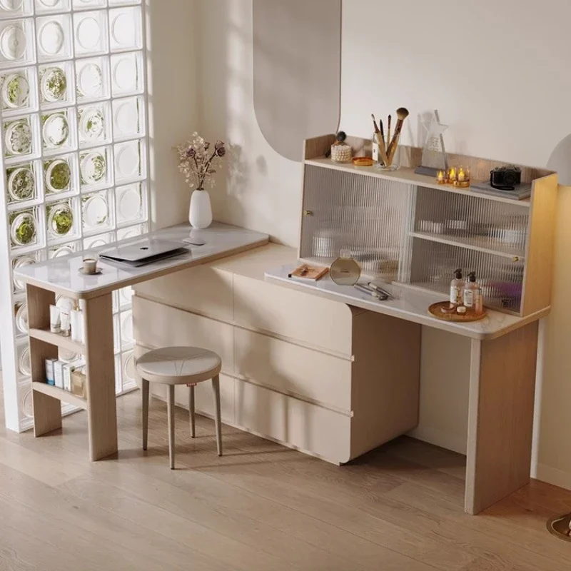 Makeup Table Locker Vanities Dressing table vanity dressers Toiletries Vanities Furniture Cream Wind Dresser Retractable Slate