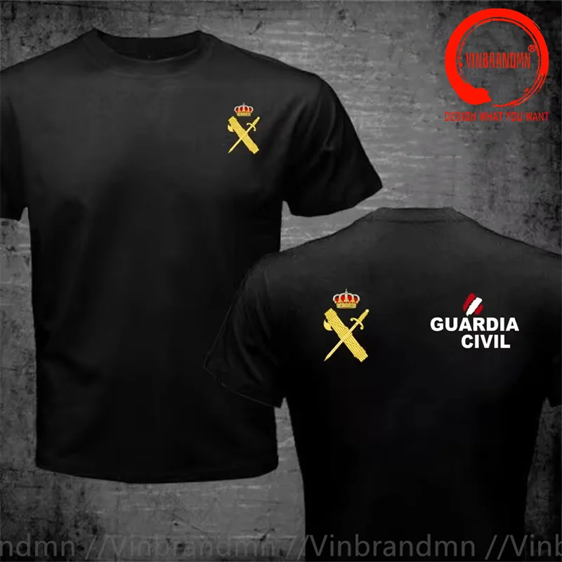 Spain Guardia Civil Espanola Emblem T Shirt Men Fashion Trendy Casual Clothing Stylish Tops Tee Shirt Leisure Tshirt