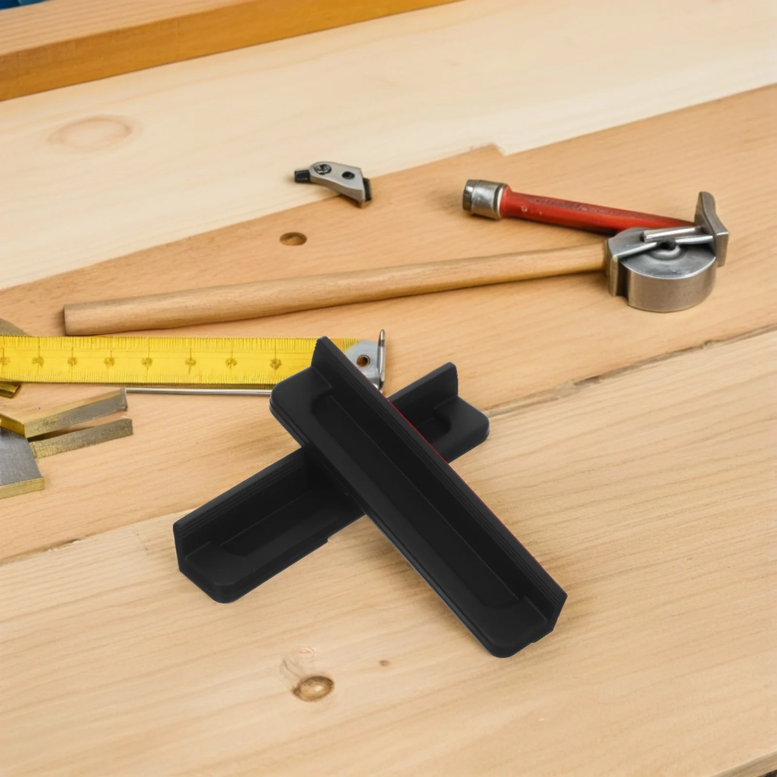 

2Pcs Black Foot Pull for Trash Drawer Cabinet Touchless Opener Kitchen Garbage Foot Handle Trash Cabinet Opener