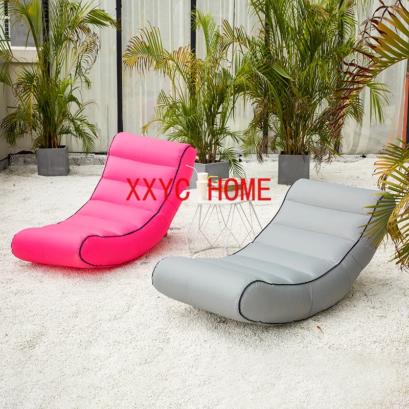 Outdoor Inflatable Bean Bag Multi-color Sofa Inflatable Outdoor Comfortable Bean Bag Bed Portable Outdoor Multi-scene Single Sof