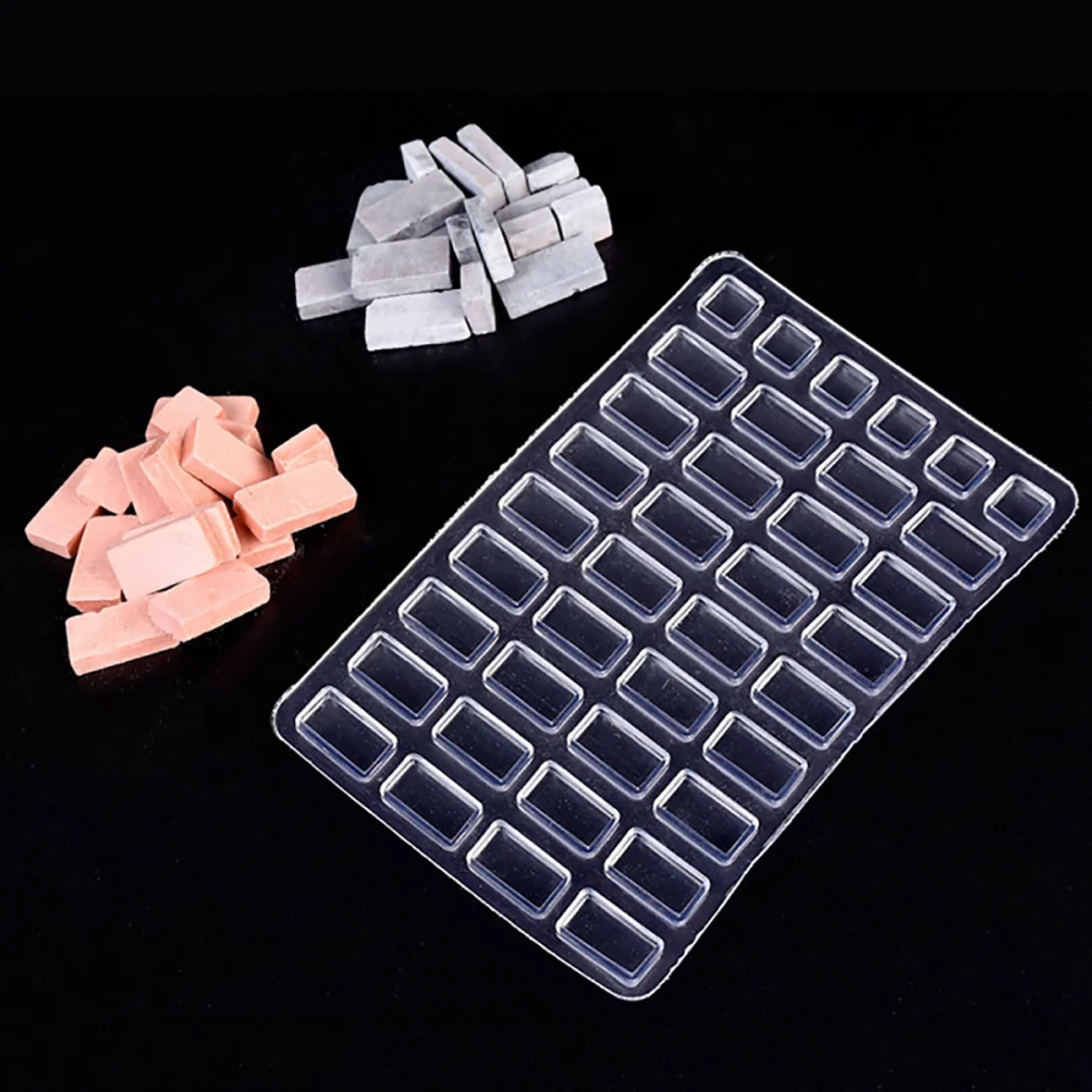 1/16 Scale Miniature Model Bricks Mould,4 Pack Simulation Brick Molds DIY Kit for Sand Table Landscape Accessories