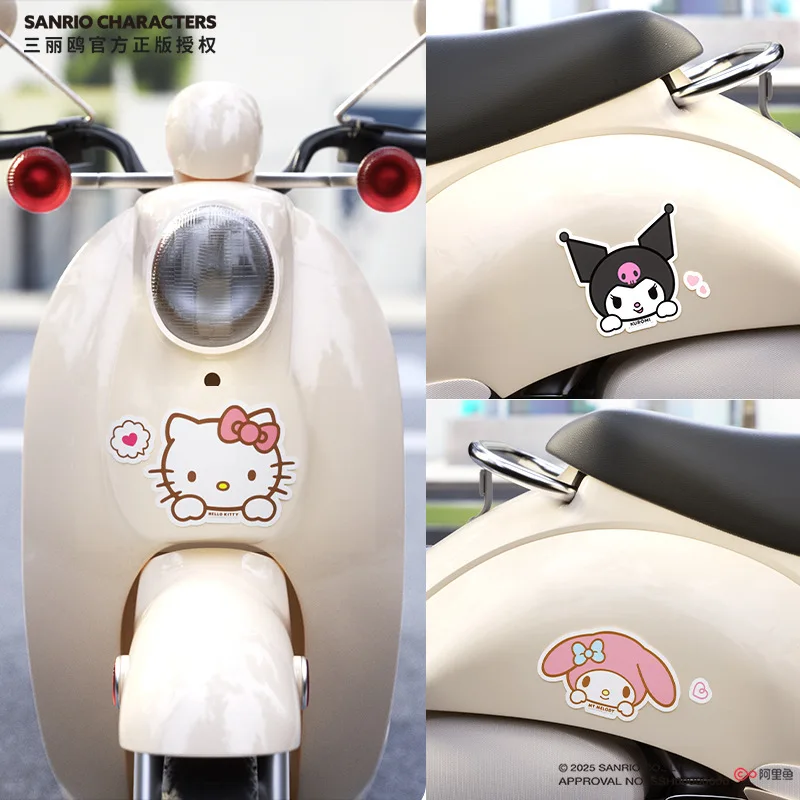 

Sanrio Electric Car Sticker Decoration Small Accessory Electric Car Diy Waterproof Cute Body Sticker Covers Scratches
