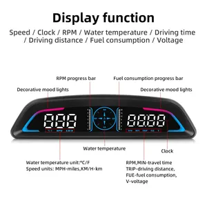 G3 / b3 head up display Obd2 GPS Smart Car Hud digital speedometer safety alarm rpm water temperature tachometer clock 8 Main Sales GPS Watch for Running - №5