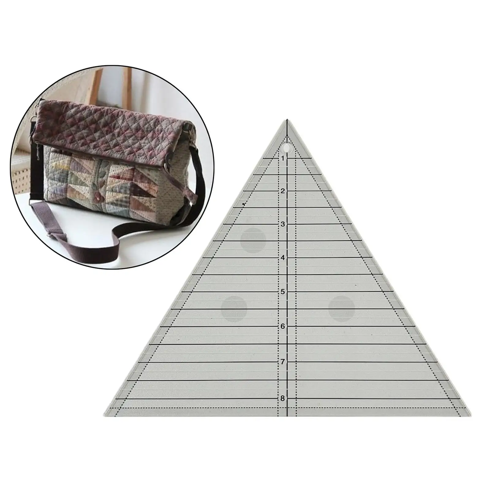 Sew Ruler, Equilateral 60 Degree Triangle Quilting Tem, Patchwork Ruler for Sewing