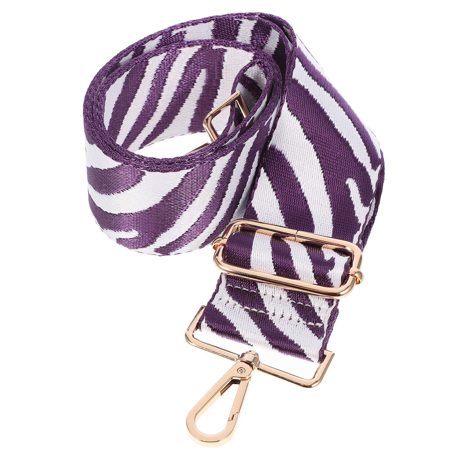 1Pcs Adjustable Zebra Pattern Shoulder Strap Tough Canvas Crossbody Belt for Bag Stylish Replacement Accessory Trendy Look