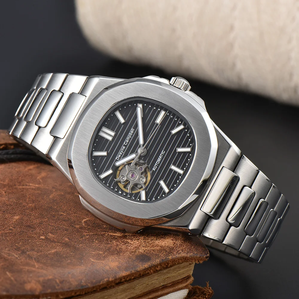 43mm Mens Automatic Watch Sterile Dial Sapphire Crystal Japan NH35 Movement Mechanical Watch