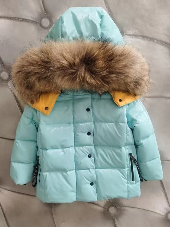 85cm-145cm 2022 winter down jacket children\'s parka girl down jackets child short thicken outerwear boy long duck down jackets