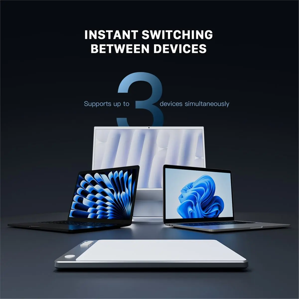 forfor Touchpad Multi-Function Gestures Trackpad Rechargeable Touchpad Bluetooth + 2.4G Wireless + Wired Touchpad for Laptop