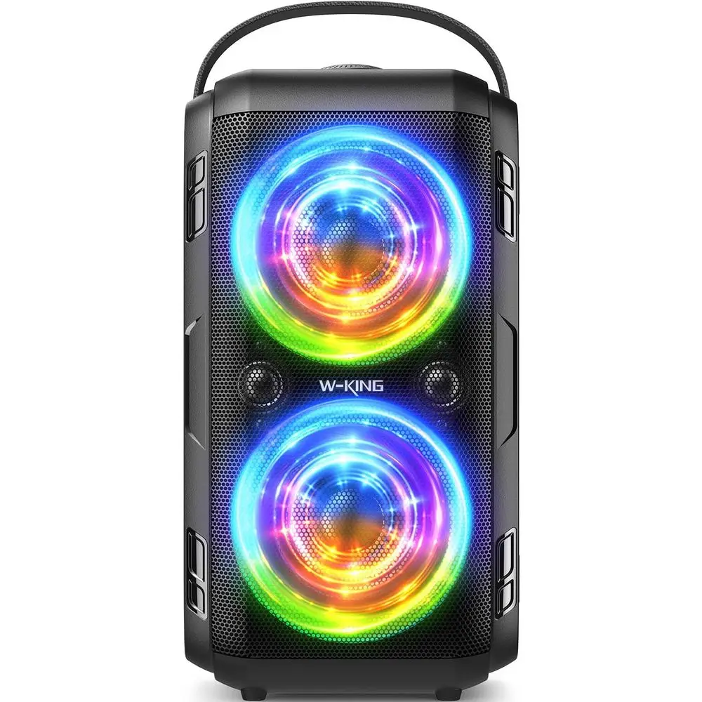 

Party Bluetooth Speaker Boom Box, 180W Max Big Large Loudest WirelOutdoor Portable Speaker 4 Drivers with 2*4.04'' Subwooer, 80W
