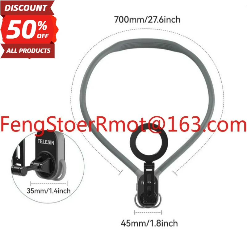 Soporte magnético de segunda generación para colgar en el cuello del teléfono móvil, vídeo, transmisión en vivo, fotografía, MAX