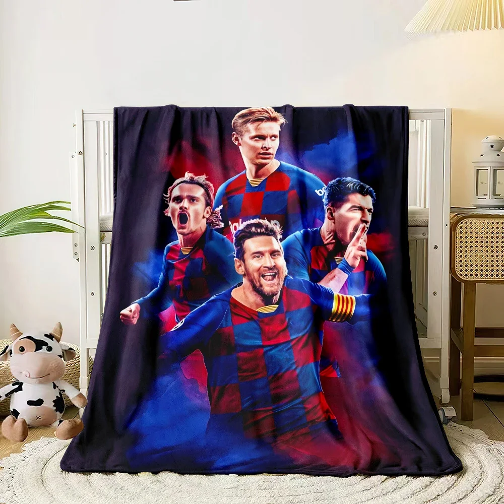

1 PC Football stars blanket - Lightweight Flannel Throw for sofas, travel, camping, living rooms, offices, chairs and beds