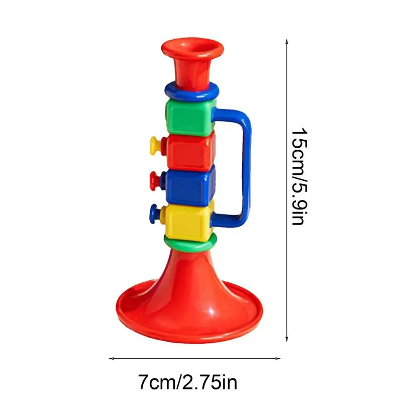 Kinder Trompete Spielzeug Kinder Frühen Montessori Pädagogisches Spielzeug Bunte Musikinstrumente Spiele für Kleinkind Geschenke Horn Spielzeug