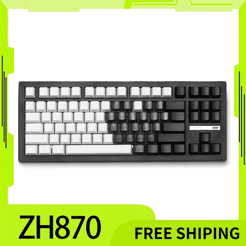 Zuohe ZH870 Mechanical Keyboard 88Keys Three Mode RGB Bluetooth Wireless Gaming Keyboard Hot Swap Custom Pc Gamer Accessories