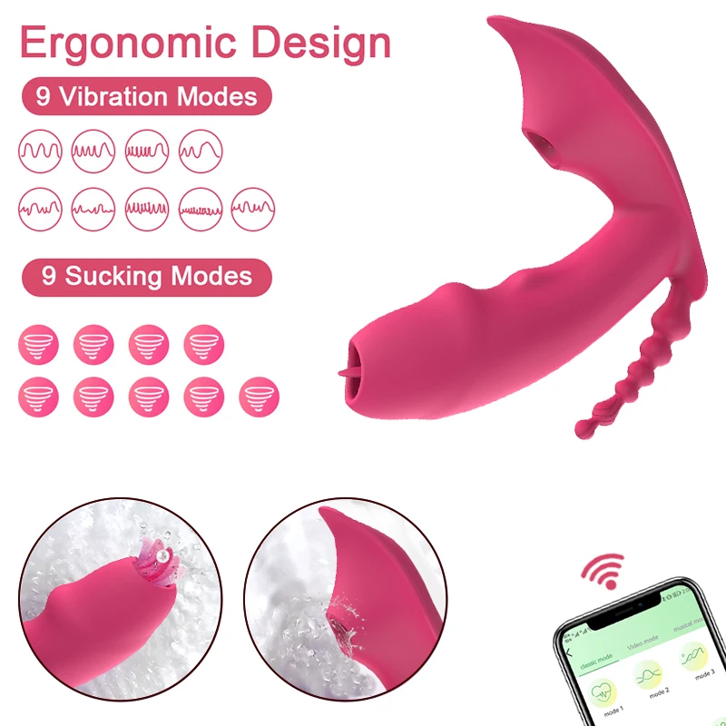 3 IN 1 Bluetooth APP Dildo Vibrator Heating Female Masturbator Vacuum Vagina Clitoris Suck Stimulator Adult Sex Toys for Women