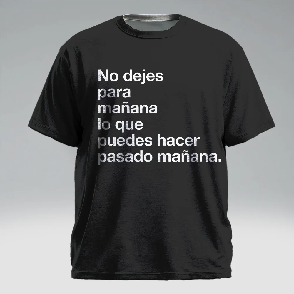 

Мужская футболка с коротким рукавом больших размеров S-9xl: стиль с краями текста — гладкие смелые лозунги, устойчивые к морщинам,