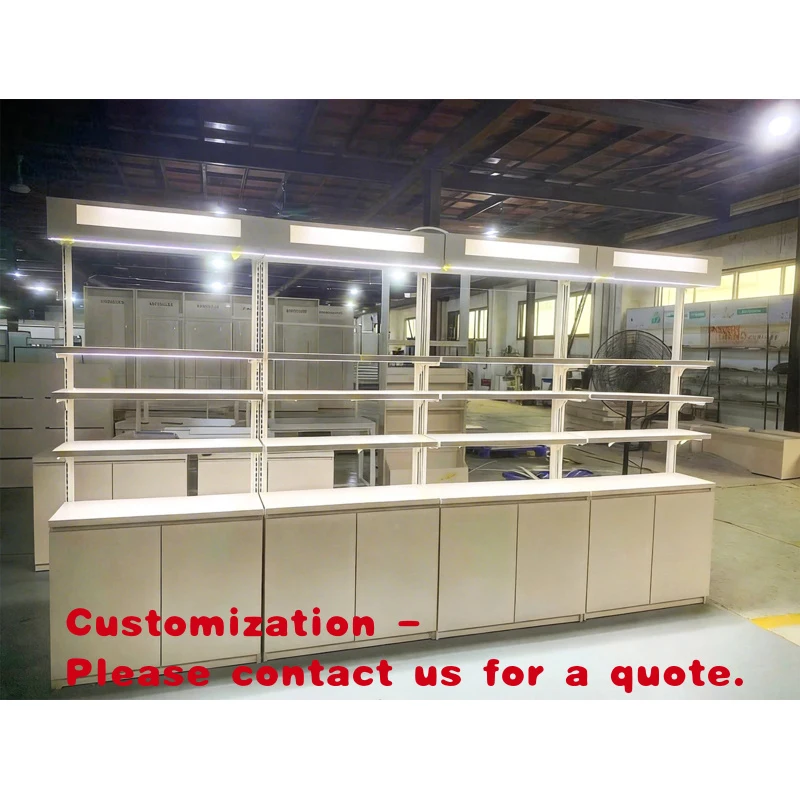 custom.Custom Cosmetic Showcase Rack With LED Light Sturdy & Durable Waterproof Store Display Shelf