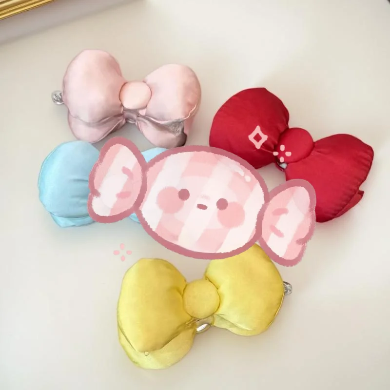 

Japanese Sweetness Colorful Cotton Filled Bow Hair Clip For Women Girls Fashion Bun Hair Clip Banana Clip Hair Accessories