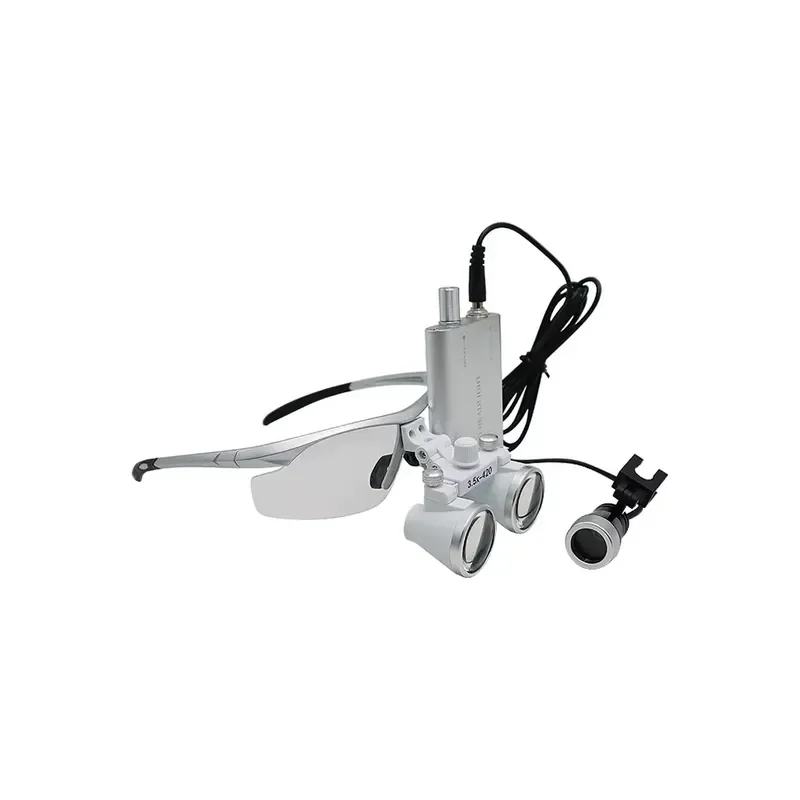 Professional Loupes with Wireless LED Headlight High Magnification Microscope Glasses for Precision
