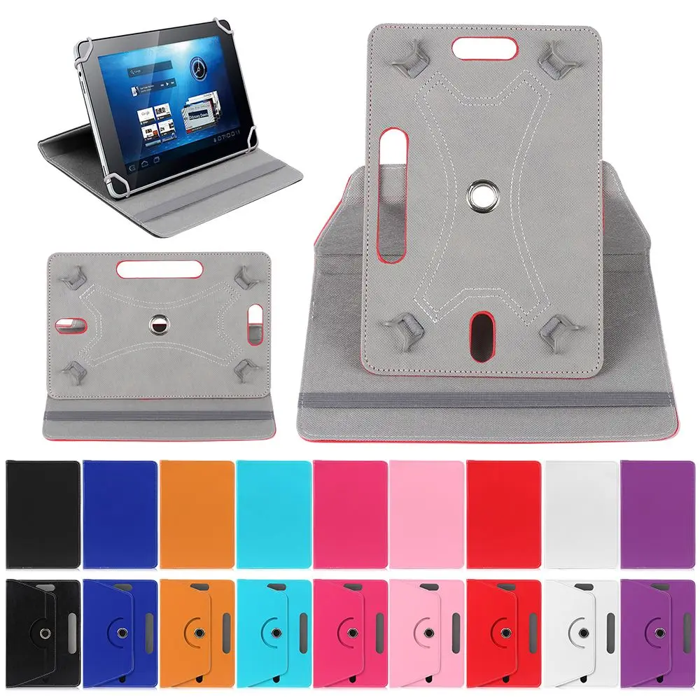 Rotating Hard Tablet Case Protective Shell PU Leather Universal Cover For Samsung Galaxy Tab 7 8 9 10.1 inch Android Tablet PC