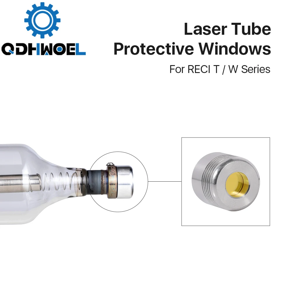 QDHWOEL Co2 Laser Tube Protective Windows RECI W/T Series Laser Protective Optical Accessories For RECI Series Laser Tube