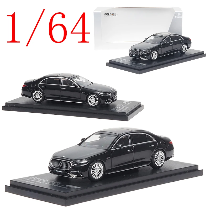 

Почти настоящий AR литой под давлением масштаб 1/64 Mercedes-Benz, модель автомобиля из сплава Benz AMG S63 E Play, игрушки для мальчиков, подарок, оригинальная коробка