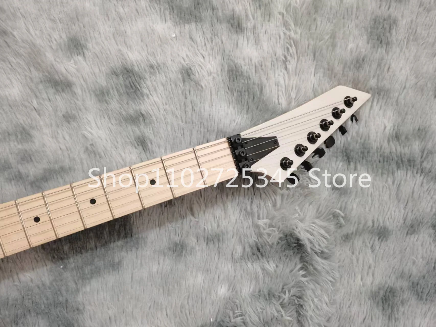 Skeleton Electric Guitar with Maple Fingerboard, Black Accessories, Free Transportation