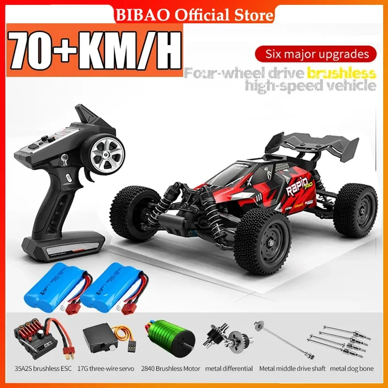 

Brushless Racing 1:16 Four wheel drive RC car 70KM/H high speed off-road car Remote Control car Boy Toy Christmas Gift SCY 16201