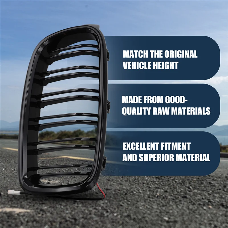 

A03Z-Car LED Light Front Kidney Grille Grille Lights For BMW 3 Series F30 F31 2013-2018