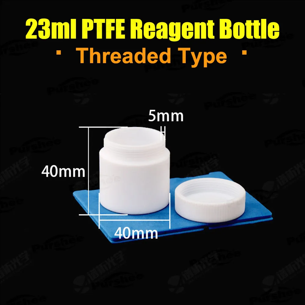 PTFE-Schraubverschluss-Reagenzflasche Hochtemperaturbeständig Säure- und Alkalibeständig mit Deckel Verschiedene Größen Labor-Aufbewahrungsflasche – Detail 24