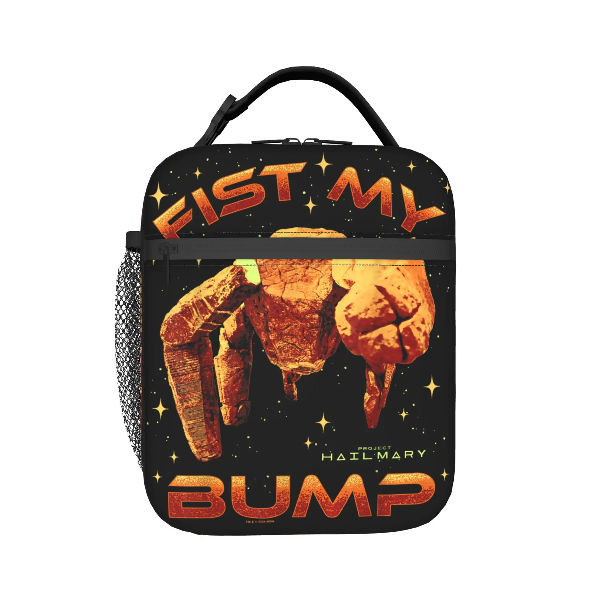 Project Hail Mary Fist My Bump Rocky The Alien Poster Lunch Bag Lunch Box Outdoor Tote Food Bags For Girls Designer Cooler Bag