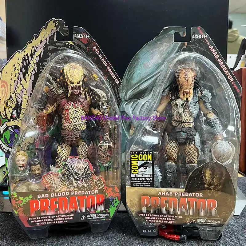 В наличии подлинная первая версия Neca Predator Ahab Predator Bad Blood Limited 7-дюймовая экшн-фигурка Коллекция моделей игрушек