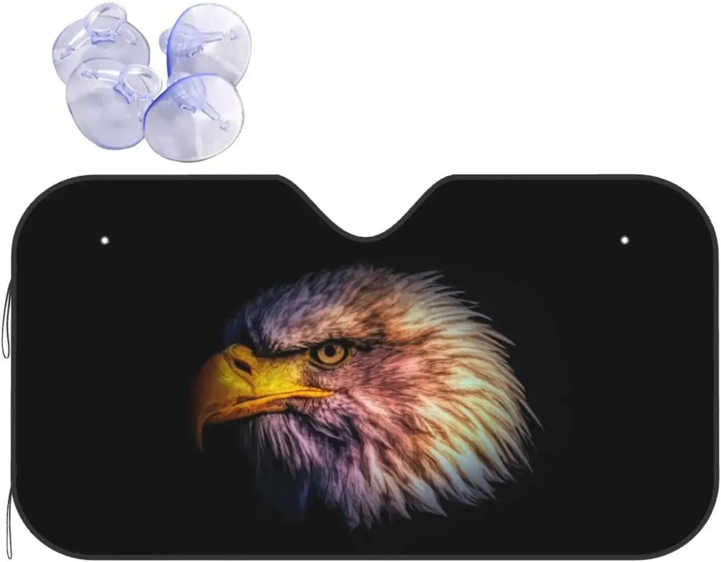 Eagle Car Windshield Sunshade Personalized Car Windshield Sun Shade Blocks Sun Visor Protector Foldable Sun Shield 27.5x51.2 In