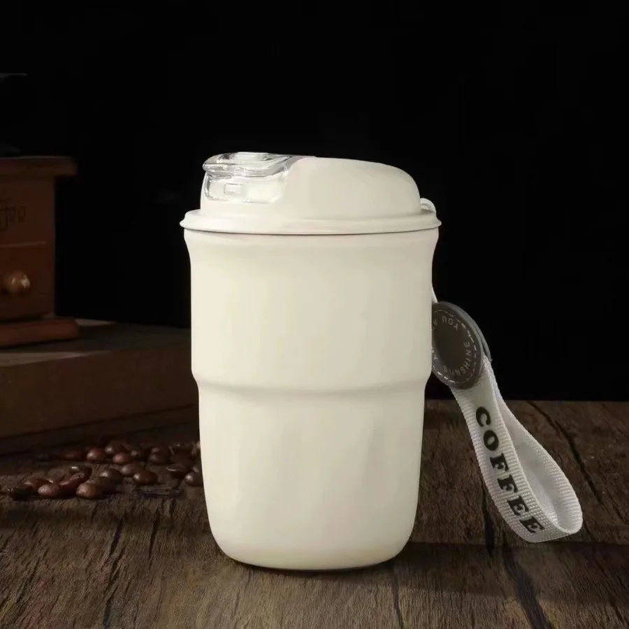 

Food grade high aesthetic stainless steel vacuum insulated water bottle for girls, light luxury high-end accompanying coffee cup