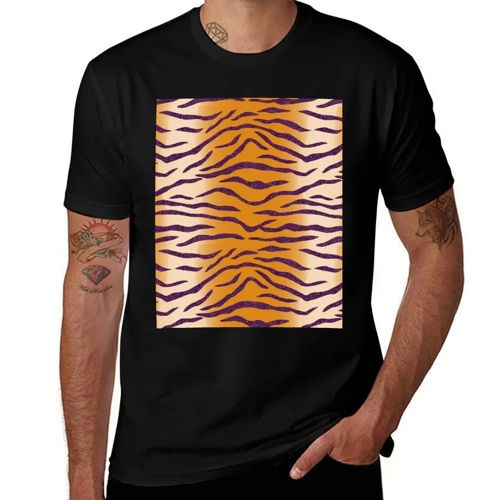 

2 t shirts designer graphic t Tiger LSU man high luxury brand t shirt shirt man man quality Stripes T-Shirt