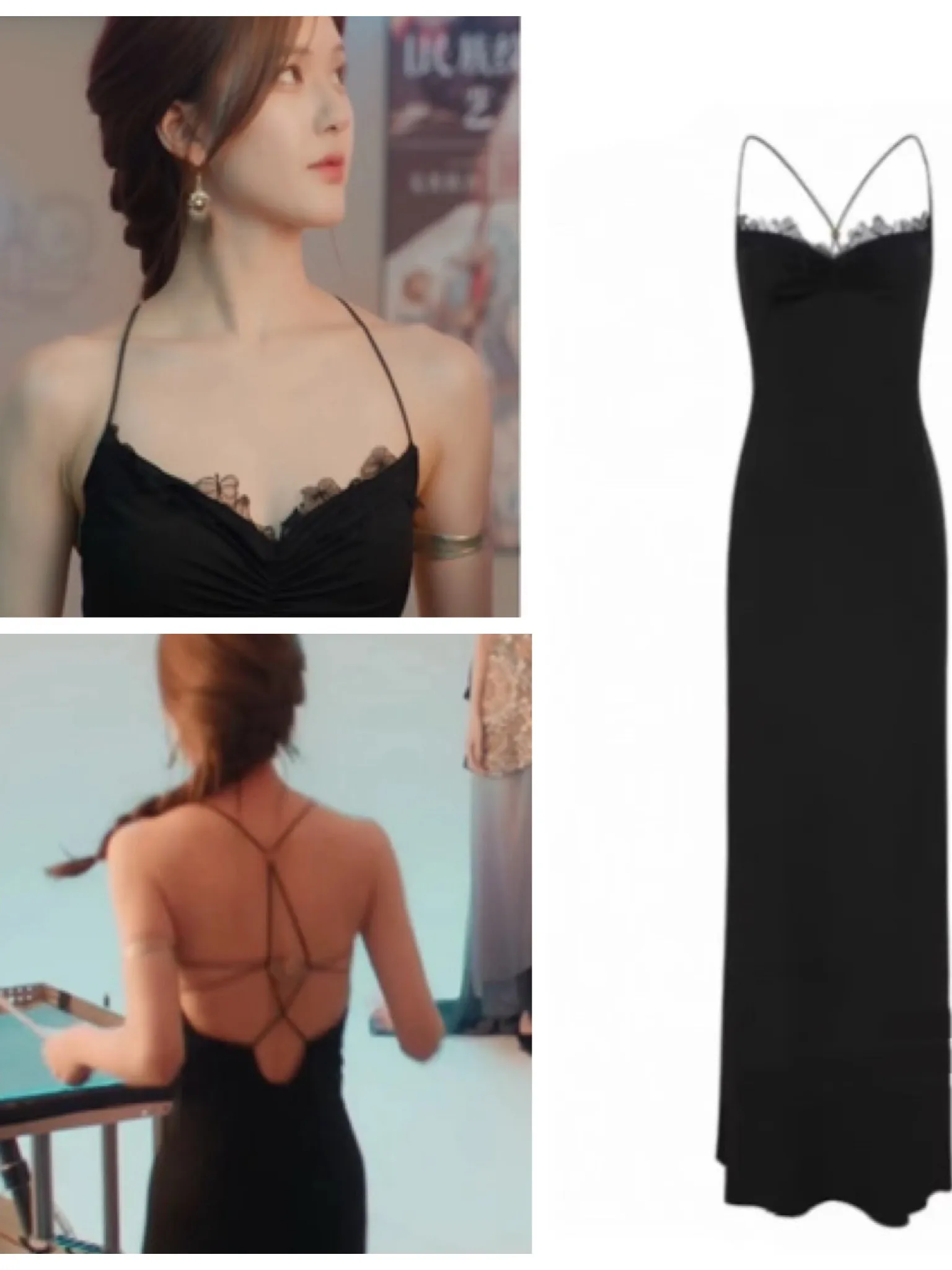 

Bla Lace Bal Strap Long Dr Sexy Design Zhaolu Small ence Ele Sli Women's Dr Polyester Casual Wear