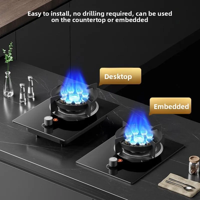 Haotaitai Gas Stove Single Burner High Power Energy Saving for Home Use Natural Gas LPG LBA